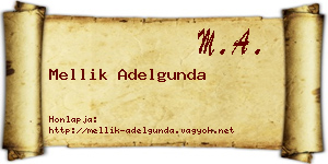 Mellik Adelgunda névjegykártya